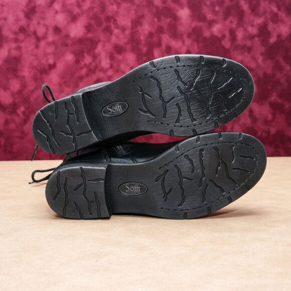 Sofft Women Sharnell Low Black Leather Back Lace-up Mid Calf boots sz 7 - Picture 5 of 8